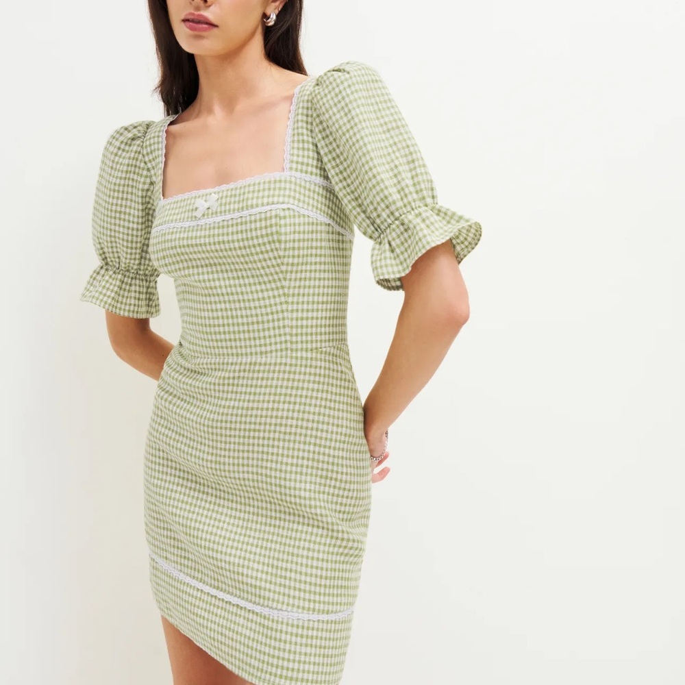 NWT Reformation  Evianna Linen Dress